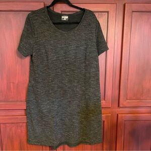 Charcoal Gray Short Sleeve Dress